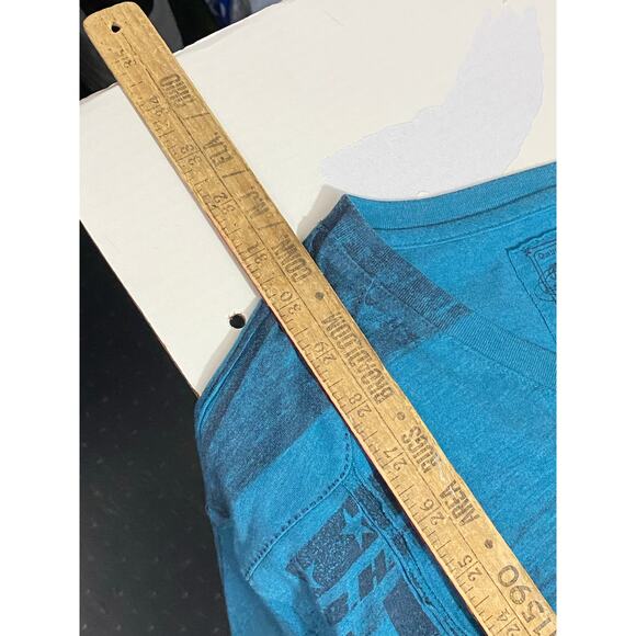 Retrofit Men's XXL Blue Graphic S/S Sleeve Shirt Gothic Y2K MMA - Picture 4 of 9